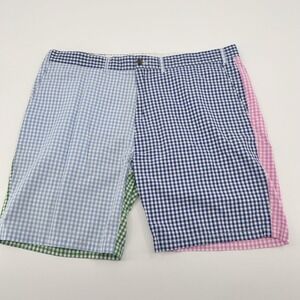 Castaway Nantucket‎ Island Gingham Shorts Mens 42 Multicolor Patchwork Preppy